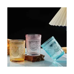 SET 6 BICCHIERI COLORATI DA 300ML IN VETRO PER ACQUA E VINO BICCHIERE COLORATO