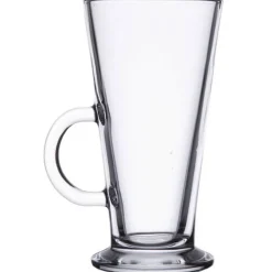 SET 6 BICCHIERI IRISH COFFEE TAZZA DA CAPPUCCINO LATTE THE' IN VETRO MANICO BAR