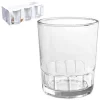 SET 6 BICCHIERI TRASPARENTI 255ML IN VETRO DA TAVOLA ACQUA BEVANDA CALDA THE
