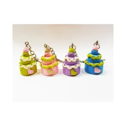 SET 12 BOMBONIERA BOMBONIERE TORTA 18 ANNI COMPLEANNO CERAMICA PORTACHIAVI CHIAVE