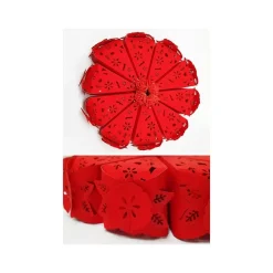 SET 10 BOMBONIERA BOMBONIERE SCATOLINA SPICCHI TORTA ROSSO FIORE PORTACONFETTI