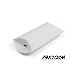 SET 10 BOMBONIERA SCATOLA BIANCO BUSTA 29x10CM CARTA LUCIDA PORTACONFETTI REGALO MATRIMONI