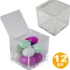 SET 12 BOMBONIERA SCATOLA 5x5x5CM PORTA CONFETTI COMUNIONE MATRIMONIO BATTESIMO