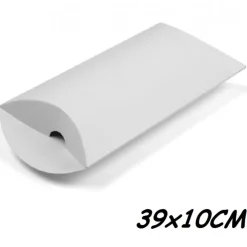 SET 10 BOMBONIERE SCATOLA BIANCO BUSTA 39x10CM CARTA LUCIDA PORTACONFETTI REGALO MATRIMONIO