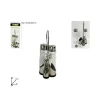 SET 4 BOTTIGLIE MENAGE PER OLIO ACETO SALE PEPE TAPPO IN VETRO ACCIAIO DOSATORE