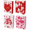 SET 6 BUSTE DA REGALO PER SAN VALENTINO CUORI 18X23X8.5CM 71091 MODELLI ASSORTITI