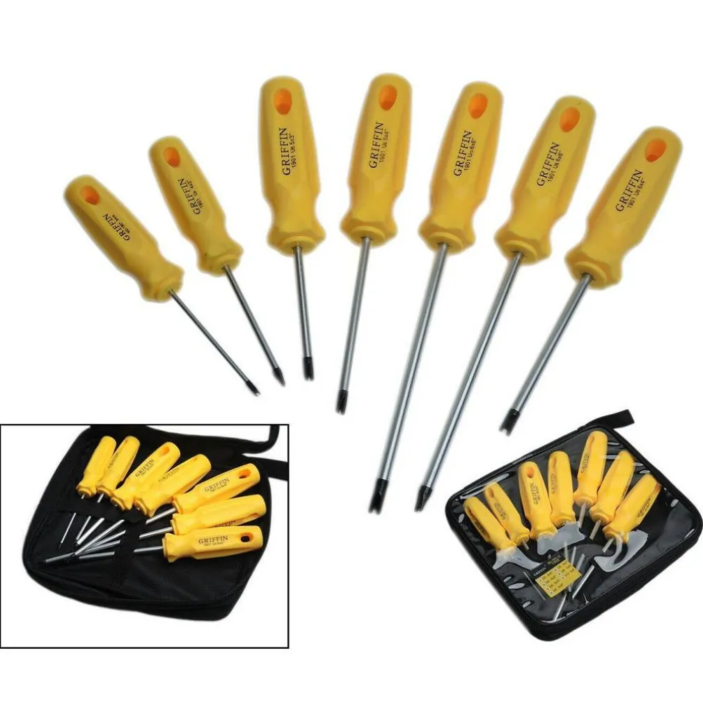 SET 7 CACCIAVITI A "U" CROMO VANADIO PUNTA MAGNETICA TIPO SPANNER MODELLO U