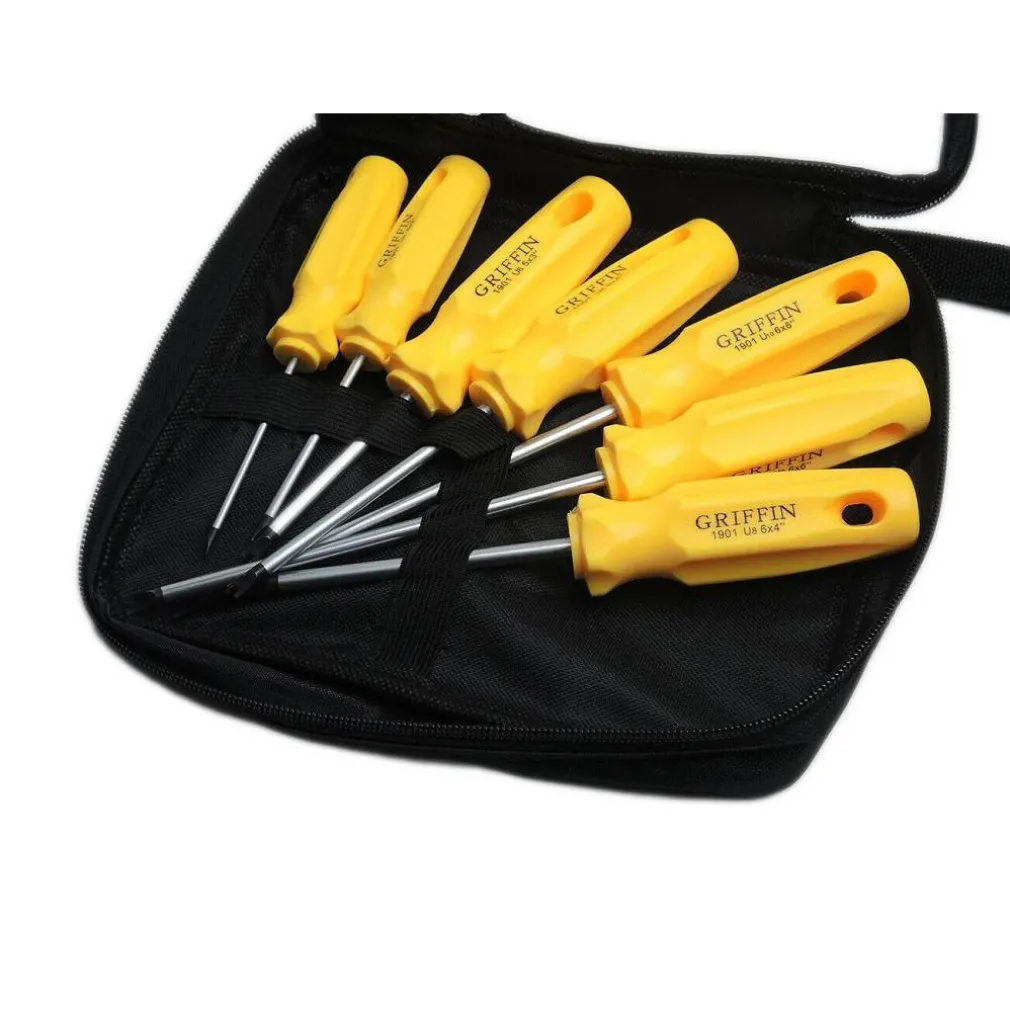 SET 7 CACCIAVITI A "U" CROMO VANADIO PUNTA MAGNETICA TIPO SPANNER MODELLO U