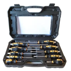 SET 10 CACCIAVITI CACCIAVITE CROCE E TAGLIO IMPATTO PUNTE MAGNETICHE CR-V