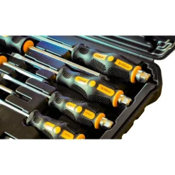 SET 10 CACCIAVITI CACCIAVITE CROCE E TAGLIO IMPATTO PUNTE MAGNETICHE CR-V