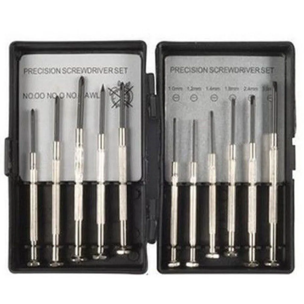 SET 11 CACCIAVITI DI PRECISIONE CON CUSTODIA PER FAI DA TE BRICOLAGE RIPARAZIONI