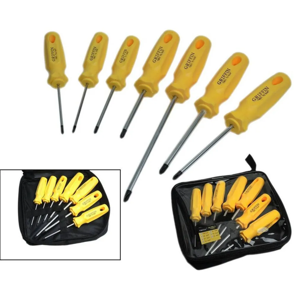 SET 7 CACCIAVITI GIRAVITI A "Y" CALAMITATI TAGLIO A TRE PUNTE TRIWING TRIGRAM