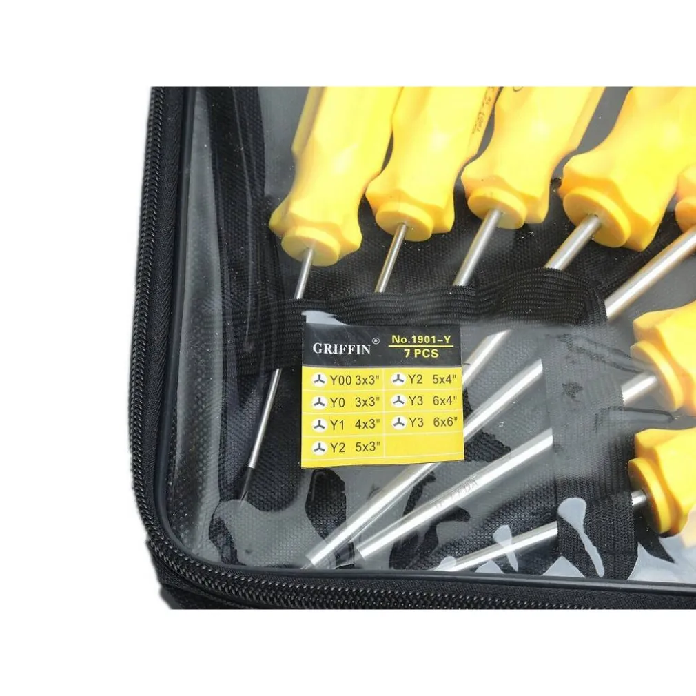 SET 7 CACCIAVITI GIRAVITI A "Y" CALAMITATI TAGLIO A TRE PUNTE TRIWING TRIGRAM