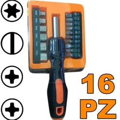 SET 16 CACCIAVITI PUNTE ASSORTITE TOOLS DI PRECISIONE TAGLIO STELLA INTAGLIO SCREDRIVER TORX