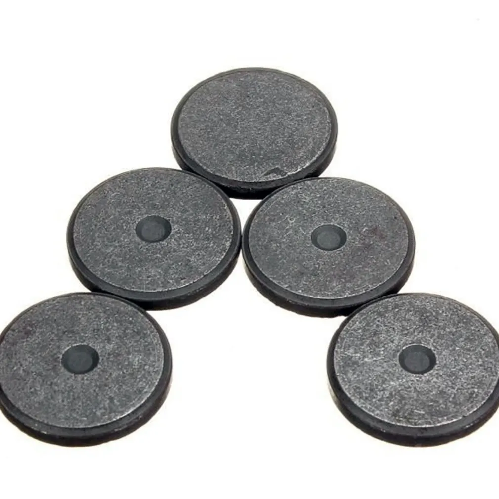 SET 60 CALAMITE TONDE 1.9 CM MAGNETI NERI DISCHETTI DECORAZIONI FOTO FAI DA TE