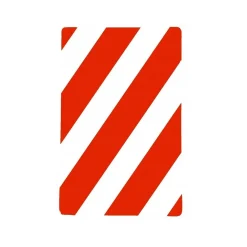 SET 3 CARTELLI STRISCE OBLIQUE BIANCO ROSSO 30x20CM TARGA SEGNALETICA SICUREZZA