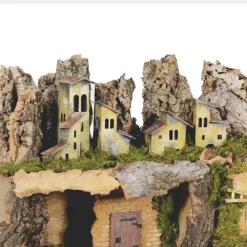 SET 12 CASETTE PER PRESEPE NAPOLETANO NATALE CASA PRESEPIO IN SUGHERO 6X8X5CM