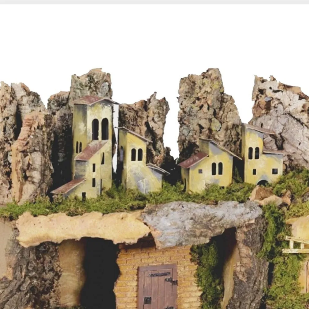 SET 12 CASETTE PER PRESEPE NAPOLETANO NATALE CASA PRESEPIO IN SUGHERO 6X8X5CM