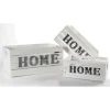 SET 3 CASSETTE CASSETTINA PORTAPIANTA LEGNO 16/14/10CM HOME DELUXE BIANCO 736124