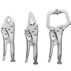 SET 3 CHIAVE PINZA PINZE SCATTO 4" 5" AUTOBLOCCANTE A PRESSIONE REGOLABILE