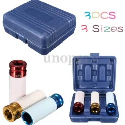 SET 3 CHIAVI A BUSSOLA PER DADI CERCHIO RUOTE ATTACCO 1/2" RIVESTITE 17 19 21 MM