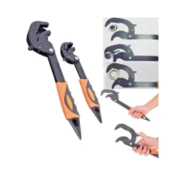 SET 2 CHIAVI A TUBO VELOCE REGOLABILI MULTI FUNZIONI PROFESSIONALI 260 mm 380 mm