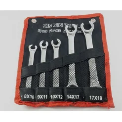 SET 5 CHIAVI ESAGONALI APERTE RACCORDI TUBI FRENI 8X10 9X11 10X12 14X17 17x19