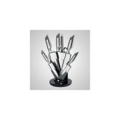 SET 8 COLTELLI FORBICI IN ACCIAIO DA CUCINA CARNE ROYALTY LINE AFFILACOLTELLI