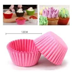 SET 2 CONFEZIONI 50 PIROTTINI CARTA 12CM ROSA DOLCI CUPCAKE TORTINE MUFFIN 56132