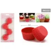 SET 2 CONFEZIONI 100 PIROTTINI CARTA 8CM ROSSI DOLCI CUPCAKE TORTINE MUFFIN 56122