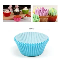 SET 2 CONFEZIONI DA 50 PIROTTINI CARTA 10CM CELESTI CUPCAKE TORTINE MUFFIN 56135