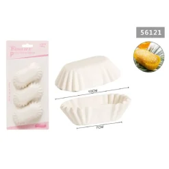 SET 2 CONFEZIONI DA 75 STAMPI PIROTTINI CARTA 7X10CM CUPCAKE MUFFIN OVALE 56121