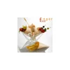 SET 12 CONI FINGER FOOD IN FIBRA DI PIOPPO CATERING APERITIVO 17 x 11,5 CM