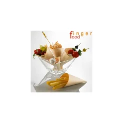 SET 12 CONI FINGER FOOD IN FIBRA DI PIOPPO CATERING APERITIVO 17 x 11,5 CM