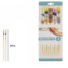SET 5 COPPIE 10 BACCHETTE LEGNO CINESI GIAPPONESI POSATE CUCINA 24CM DECORATE 74190
