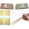 SET 10 COPPIE DI BACCHETTE LEGNO disegni BAMBOO GIAPPONESI CINESI SUSHI CIBO