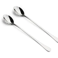 SET 2 CUCCHIAIO CUCCHIAI CUCCHIAINO CON PALETTA LUNGO 20 CM PER GELATO COCKTAIL