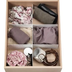 SET 2 DIVISORI 43x13 CM DIVISORIO CASSETTI IN PLASTICA ORGANIZZA DIVIDE ORDINE