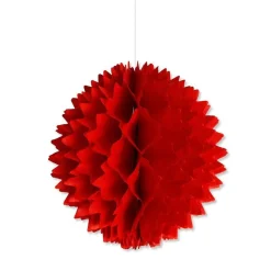 SET 3 FESTONI FIORE DECORATIVI ROSSI CARTA VELINA DECORAZIONI ADDOBBI FESTE