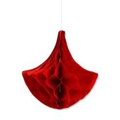 SET 3 FESTONI GOCCIA DECORATIVI ROSSI CARTA VELINA DECORAZIONI ADDOBBI FESTE