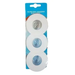 SET 3 FILTRI FILTRO IN PLASTICA PER LAVELLO LAVANDINO CUCINA BAGNO
