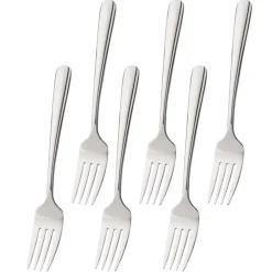 SET 6 FORCHETTE IN ACCIAIO INOX SERVIZIO POSATE DA TAVOLA DI ALTA QUALITà