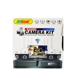 SET 4 FOTOCAMERE TELECAMERA IMPERMEABILI CON REGISTRATORE PROFESSIONALE Q-S4000