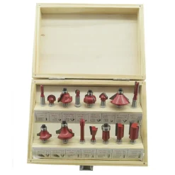 SET 15 FRESE FRESA PER LEGNO PER SCANALARE RIFILARE SANALATURE FRESATRICE 6.35MM