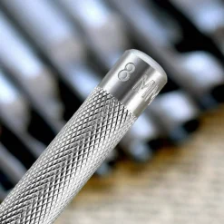 SET 12 FUSTELLE PUNZONI IN ACCIAIO PER CUOIO LAMIERE STOFFA PELLE LEGNO 3-19 MM