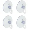 SET 4 GANCI APPENDINI A VENTOSA TRASPARENTI PER CASA BAGNO CUCINA