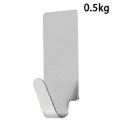 SET 6 GANCI APPENDINI ADESIVI PARETE CUCINA BAGNO ATTACCAPANNI RETTANGOLARI 59665