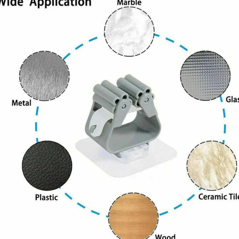 SET 2 GANCI PORTA SCOPA MOP SUPPORTO ADESIVO RESISTENTE APPENDINO BAGNO CUCINA