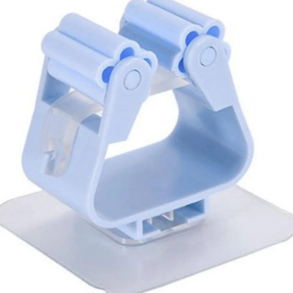 SET 2 GANCI PORTA SCOPA MOP SUPPORTO ADESIVO RESISTENTE APPENDINO BAGNO CUCINA