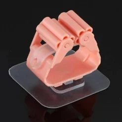 SET 2 GANCI PORTA SCOPA MOP SUPPORTO ADESIVO RESISTENTE APPENDINO BAGNO CUCINA